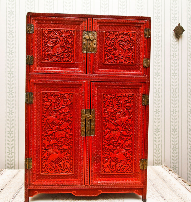 Edith Roosevelt acquired this Chinese lacquered cabinet after TR's death and kept it in the South Bedroom, which she used as the master bedroom. It contained letters from her son Quentin, who died in the war.