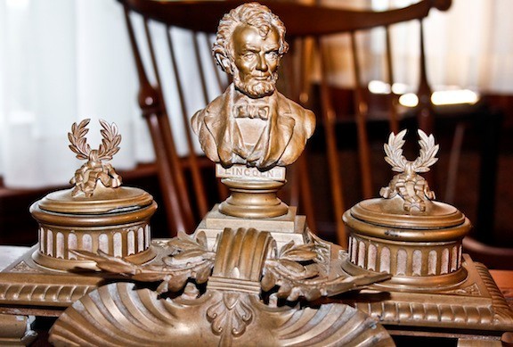 TR always admired Abraham Lincoln and throughout the house are various Lincoln items, including this ink well, which is original to the house.