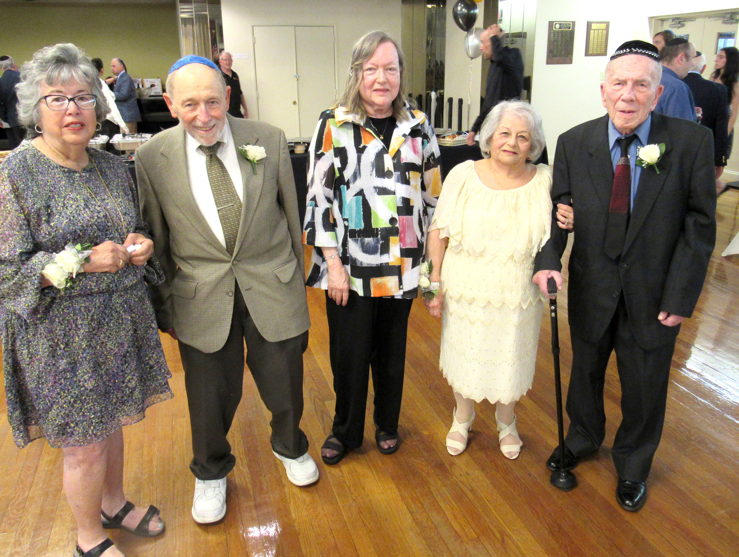 Honorees Sherry Cohen, Benjamin Schnapper, Frances Rosenberg, Lorraine Levin and Stanley Levin.